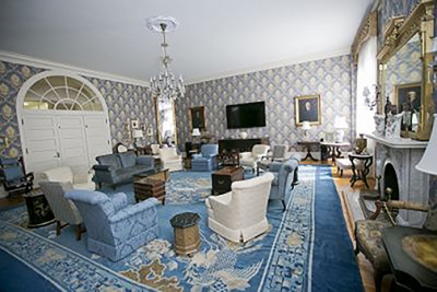 inside of the Blue Parlor
