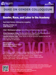 Oct. 2018 Duke on Gender Event